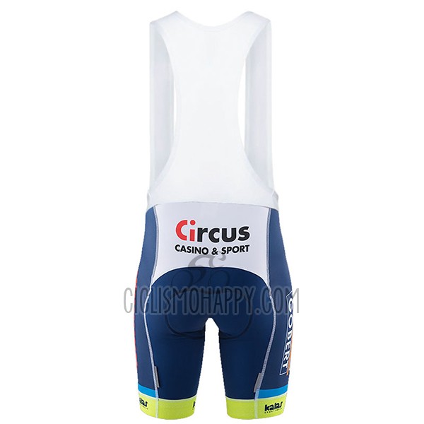 Wanty Groupe Cycling Jersey Bib Short 2017 Short Sleeve Gobert Blue